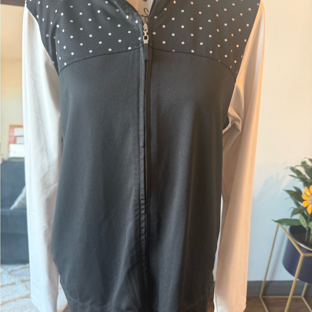 Izod Black and White Polka Dot Women's jacket